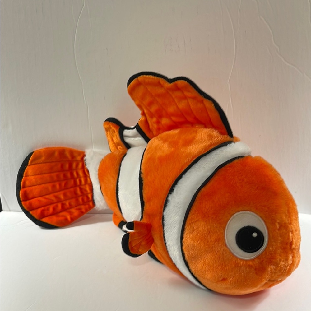 Disney Character Nemo Kids Orange and White Clownfish Fish plush Decor Toy